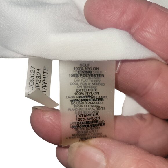 GUESS White Lace Halter Mini Dress‎ Striped Floral Pattern Sheer Back S Sexy - Picture 9 of 9